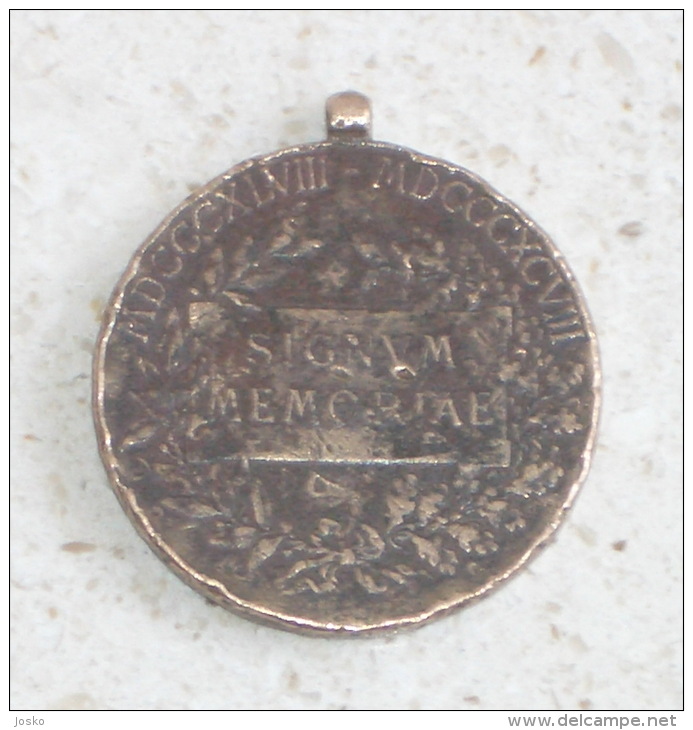 AUSTRIA PRE WW1 MILITARY JUBILEE MEDAL - FRANZ JOSEPH 1848 - 1898 - 1914-18