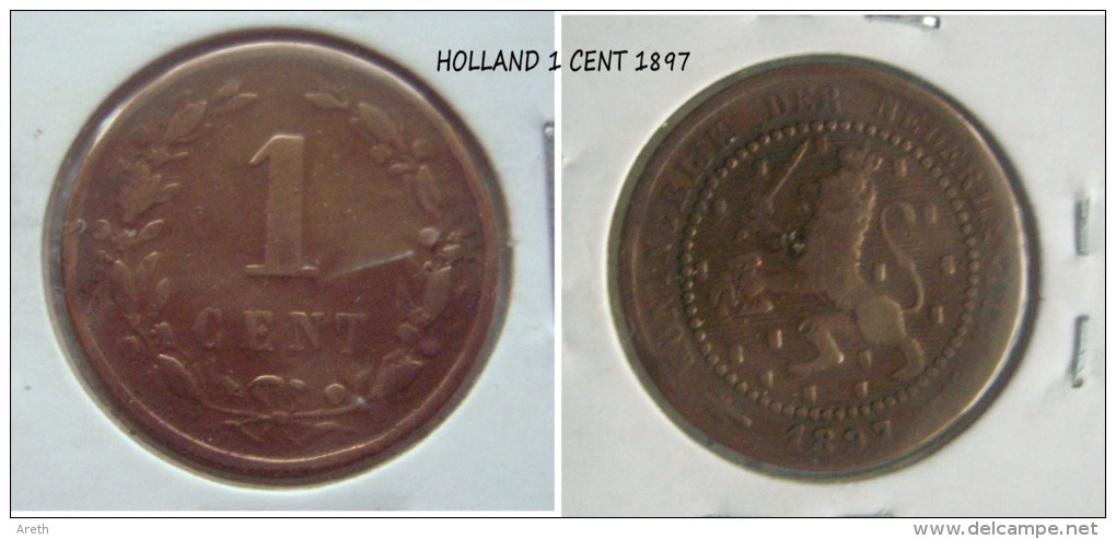 PAYS BAS  / NETHERLANDS  - 1 Cent 1897 - 1815-1840: Willem I