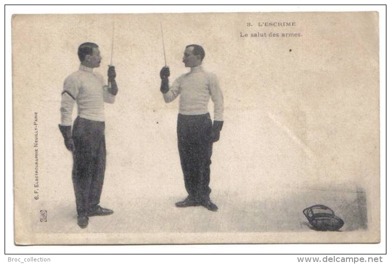 L´escrime, N° 3, Le Salut Des Armes (Kirchhoffer Et Filippi), S. F., Dos Simple - Fencing