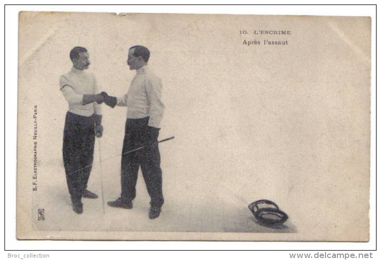 L´escrime, N° 10, (Kirchhoffer Et Filippi), Aprés L´assaut, S. F., Petit Manque H. G., Dos Simple - Fencing