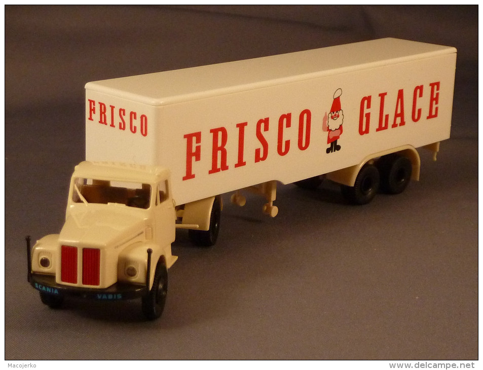 Brekina 98523, Scania Koffersattelzug Frisco Glacé, 1:87 - Echelle 1:87