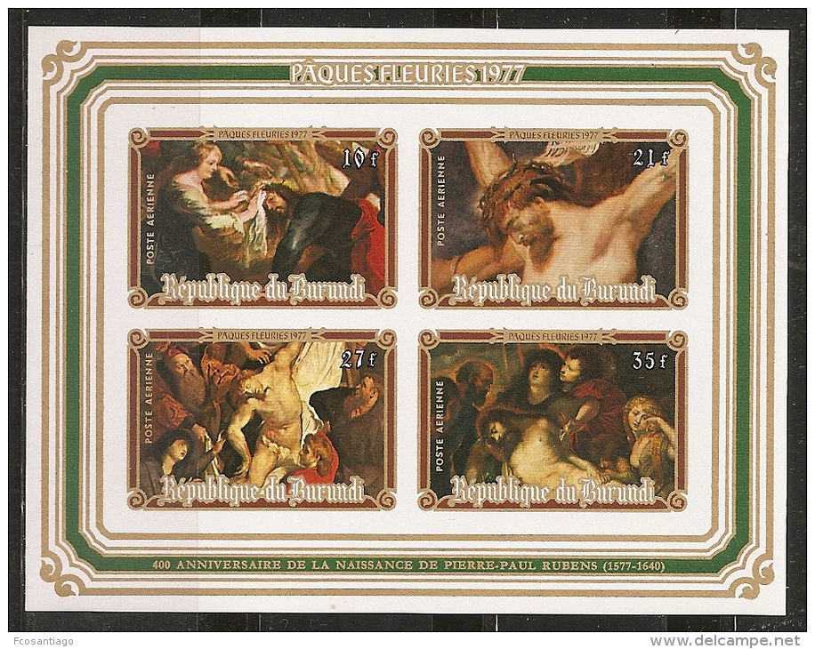 PINTURA - BURUNDI 1977 - Yvert #H97 (sin Dentar) - MNH ** - Religión