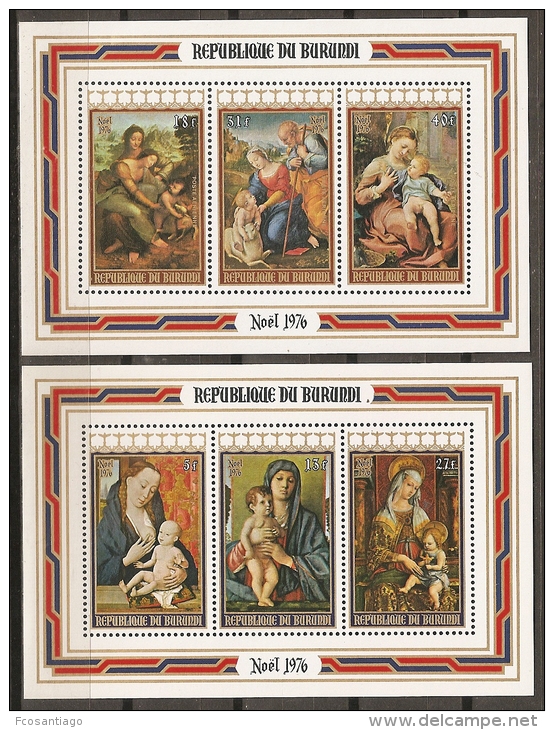 PINTURA - BURUNDI 1976 - Yvert #H93/94 - MNH ** - Religión