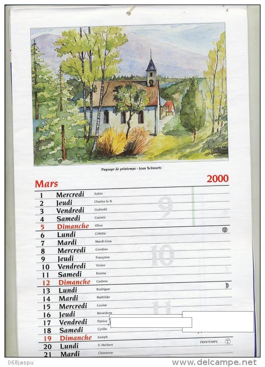 12 Pages Calendrier 2000 Theme Tableau - Autres & Non Classés