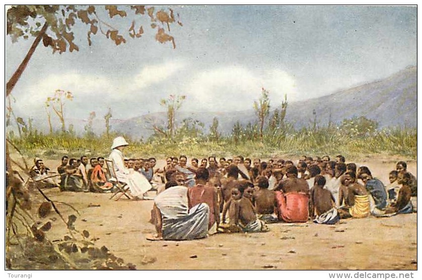 Mai13 1464 : Malawi / Nyassaland  -  Hearers Class At Mangoche  -  Yao Tribe  -  Dessin Couleur - Malawi