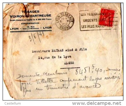 Marcophilie-lettre Circulée En 1941 Avec Flamme - Cartas & Documentos