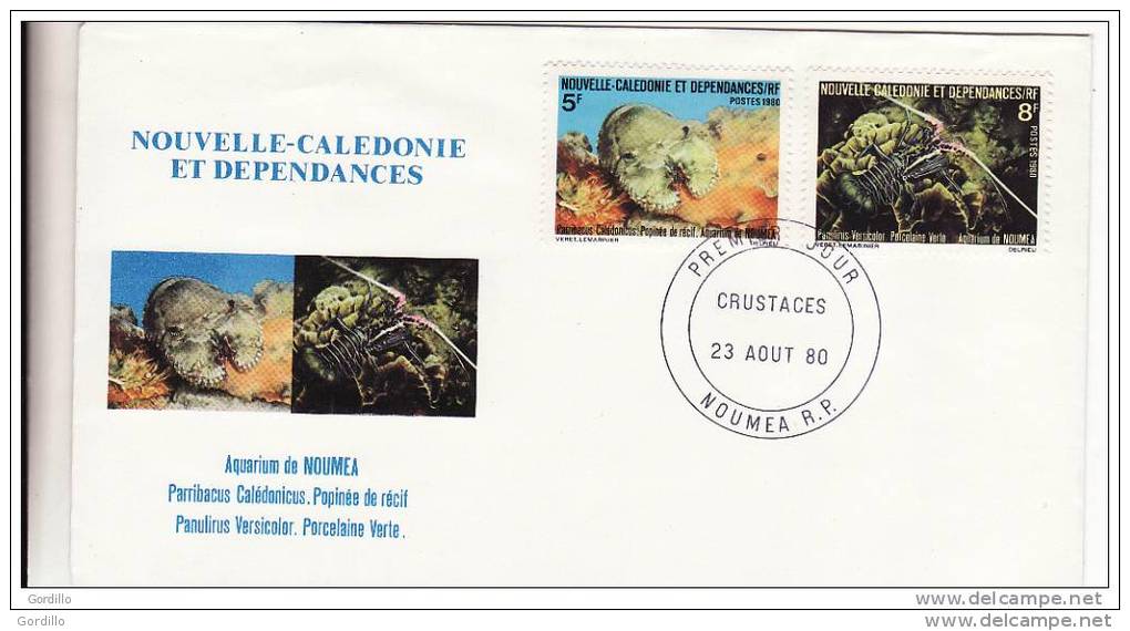 FDC Nouvelle Calédonie 440 441 Aquarium Nouméa 23 08 1980. - FDC