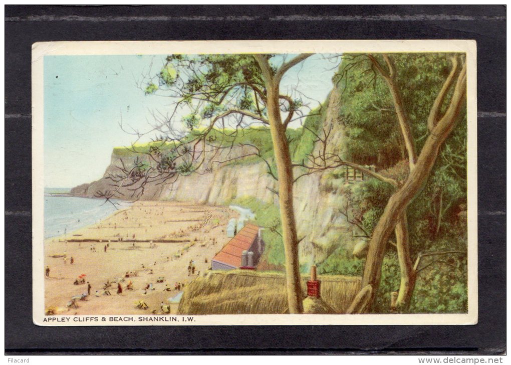 40083    Regno  Unito, Appley  Cliffs  &amp;  Beach -  Shanklin -  I.W.,  VG  1949 - Altri & Non Classificati