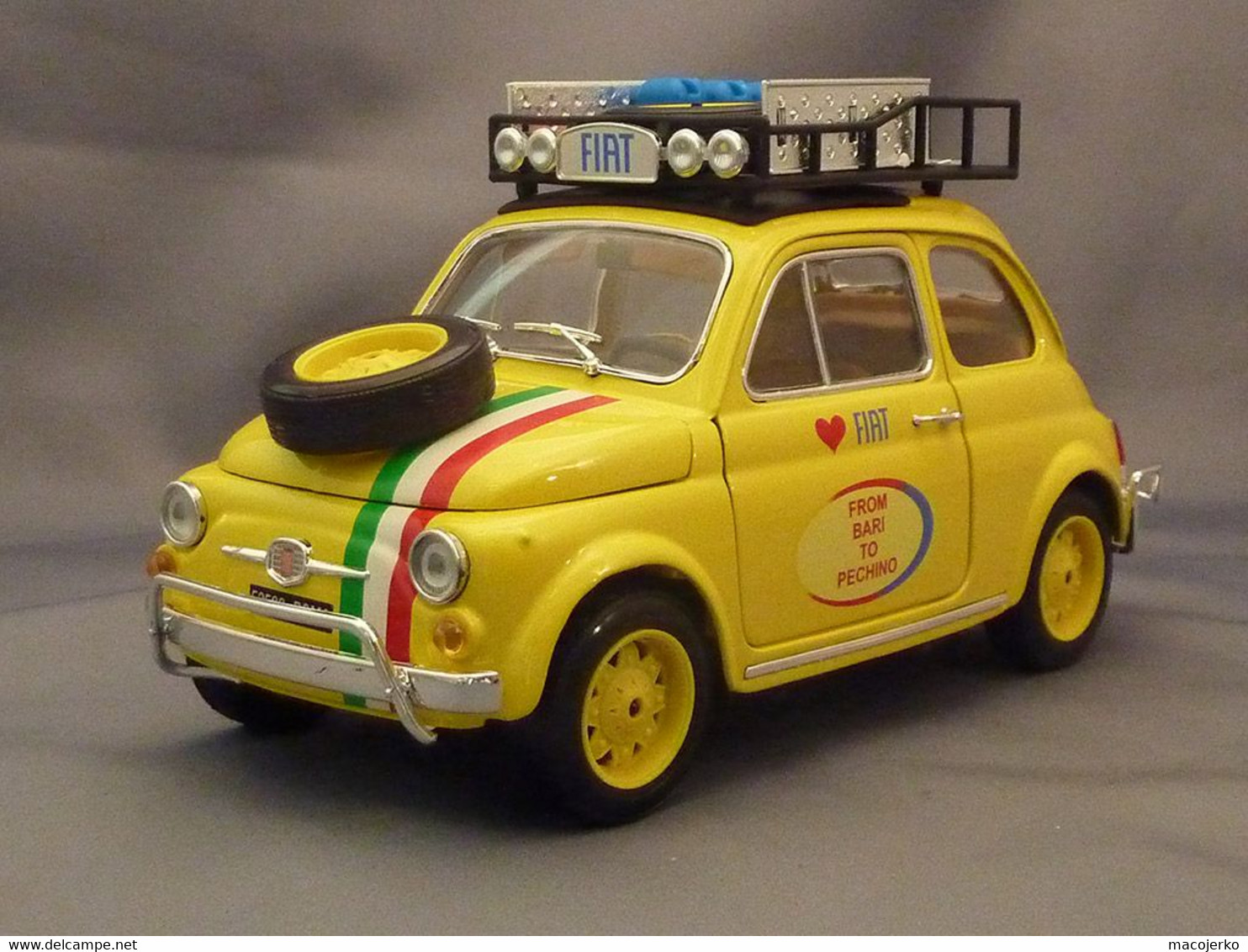 Burago 18-11024, Fiat 500 From Bari To Pechino, 1:16 - Burago