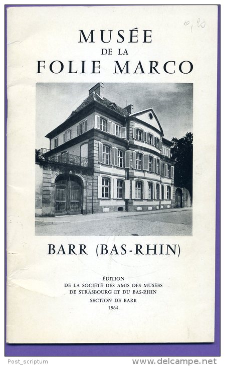Livre - Barr - Musée De La Folie Marco - Alsace