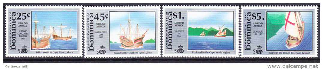 Dominica 1991 Yvert 1291-1294, 500th Ann. Discovery Of America By Christopher Columbus - Ships, MNH - Dominica (1978-...)