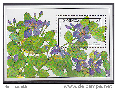 Dominica 1988 Yvert BF 134, Flora, Flowers (I), MNH - Dominica (1978-...)