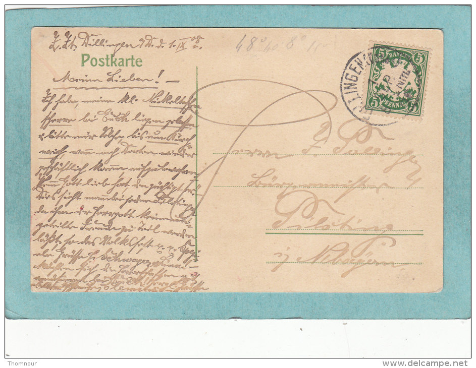 DILLINGEN  -  1908   -  BELLE CARTE  - - Dillingen