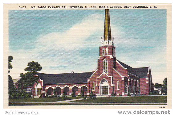 South Carolina West Columbia Mt Tabor Evangelical Lutheran Church - Columbia