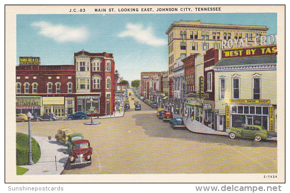 Tennessee Johnson City Main Street Looking East - Johnson City