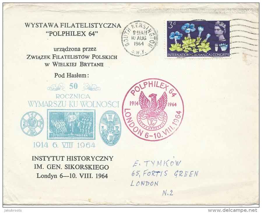 1964. POLPHILEX 64. PHILATELIC EXHIBITION AT Gen. SIKORSKI  INSTITUTE .LONDON - Gobierno De Londres (En Exhilio)