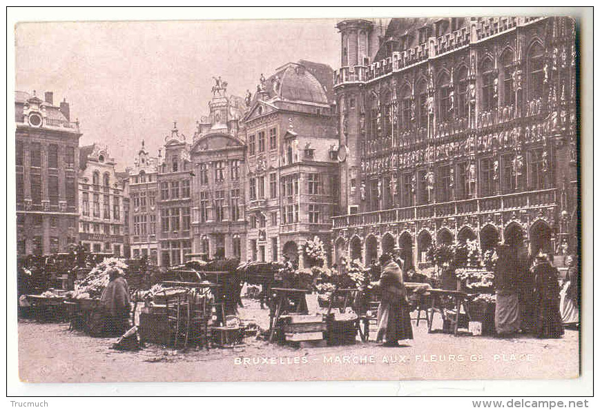 E1990     Bruxelles - Le Marché Aux Fleurs De La Grande  Place - Märkte