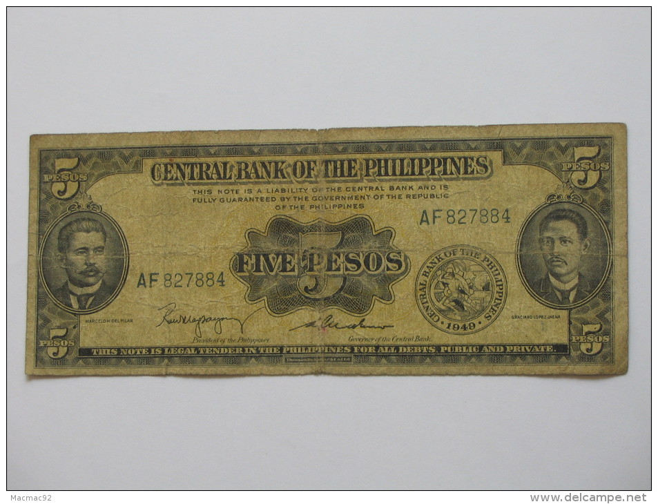 5 FIVE  Peso - PHILIPPINES - Philippine National Bank - - Philippines