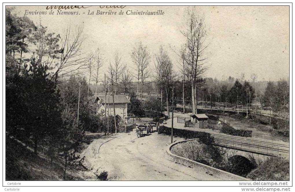 77 - SAINT-PIERRE-LÈS-NEMOURS - La Barrière De Chaintréauville (passage à Niveau) - Dos Non Divisé - Saint Pierre Les Nemours