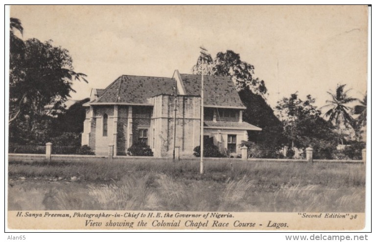 Lagos Nigeria, Colonial Chapel Race Course, On C1910s Vintage Postcard - Nigeria