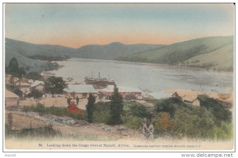 Matadi Congo, View Of Port Congo River, American Baptist Foreign Mission Society C1900s Vintage Postcard - Other & Unclassified