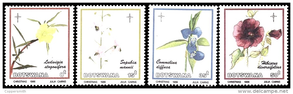 (102) Botswana  1986 Christmas / Noel / Plants / Flowers / Orchids / Blumen  ** / Mnh  Michel 388-91 - Botswana (1966-...)