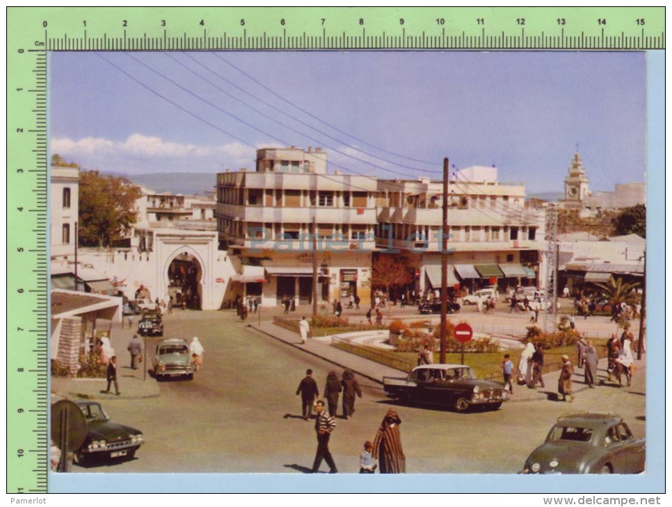 Tanger ( Vieille Auto Devant Grand Socco Old Car )  2 Scan Post Card Carte Postale - Tanger