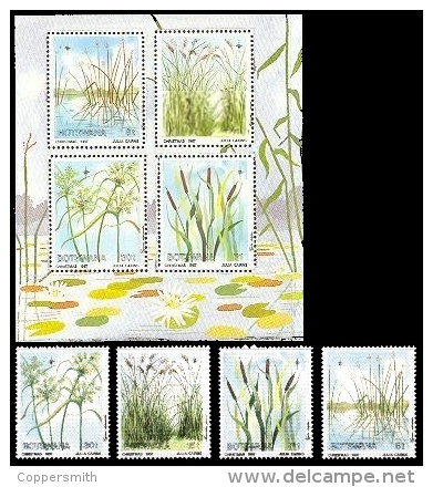 (108-109) Botswana  1987  Christmas / Noel / Plants / Pflanzen / Flora  ** / Mnh  Michel 423-26 + BL 20 - Botswana (1966-...)