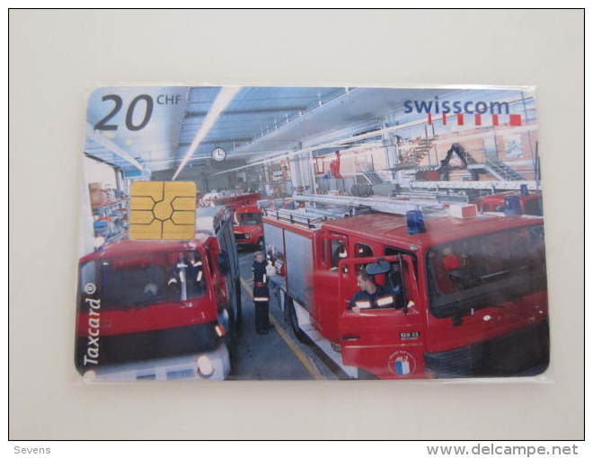 Switzerland Chip Card, Fireman,used - Bomberos