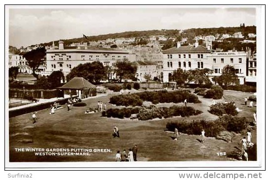 AVON - WESTON SUPER MARE - THE WINTER GARDENS PUTTING GREEN RP Av195 - Weston-Super-Mare