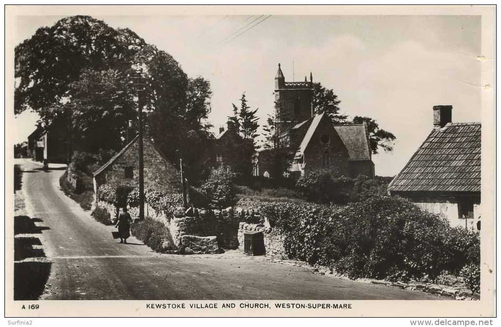 AVON - WESTON SUPER MARE - KEWSTOKE VILLAGE AND CHURCH RP Av9 - Weston-Super-Mare