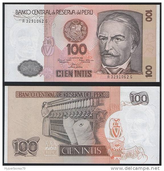 Peru P 132 A - 100 Intis 1.3.1985 - UNC - Perú