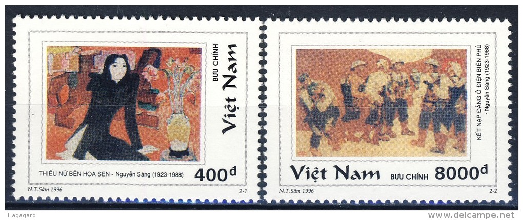 #Vietnam 1996. Art. Paintings. N. Sáng. Michel 2811-12. MNH(**) - Modern