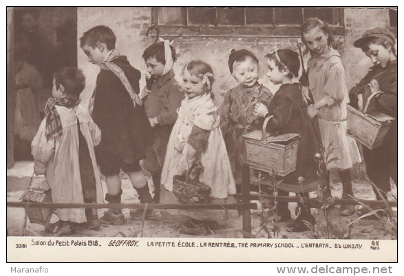 Geoffroy. Salon Du Petit Palais 1918. La Petite école. La Rentrée - Autres & Non Classés