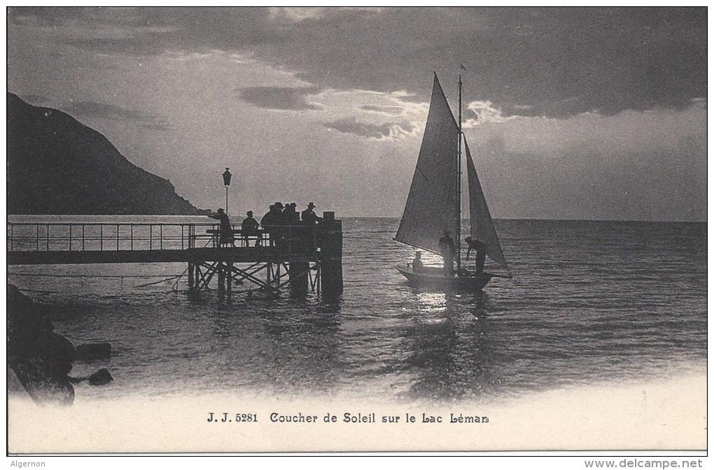 7295 - Coucher De Soleil Sur Le Lac Léman - Andere & Zonder Classificatie