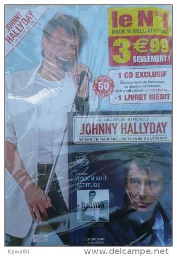 LIVRE + CD  Johnny Hallyday  "  Rock'n'roll Attitude  " - Otros - Canción Francesa