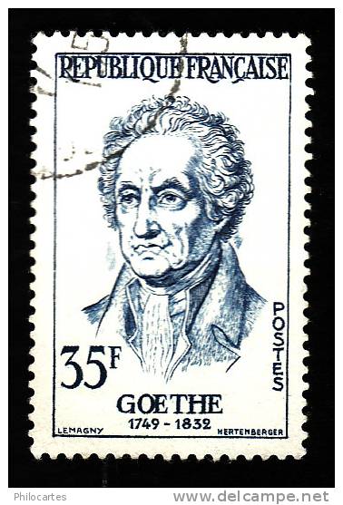 FRANCE 1957  -  Y&T 1138  -  Goethe  - Oblitéré - Cote 1.70e - Oblitérés