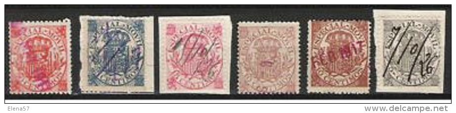 666-FISCALES CON LEYENDA ESPECIAL MOVIL 1908 .45,00€ NO TIMBRE Movil.SPAIN REVENUE FISCAUX - Revenue Stamps
