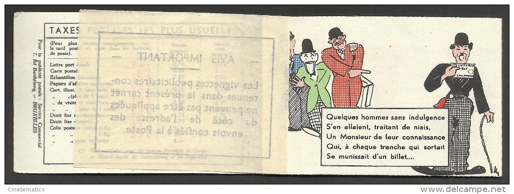 Carnet Pubblicitario "ride Bene Chi Ride Ultimo" Con 10 Vignette Con C. Chaplin + Stan Laurel E O. Hardy - Cinema