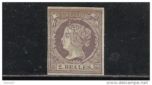 677-SELLO CLASICO ISABEL II AÑO 1860 Nº56.380,00€.2 REALES.SPAIN CLASSIC.FALSO FILATELICO SEGUI Y NO FALSO POSTAL. LPERF - Ungebraucht