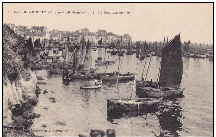 DOUARNENEZ  Vue Générale Du Grand Port La Flotille Sardinière - Douarnenez