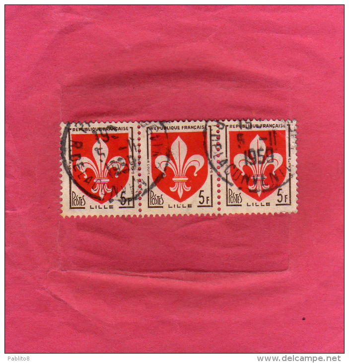 FRANCIA 1958 STEMMI  - FRANCE ARMOIRIES LILLE OBLITERE´ COAT OF ARMS USED - 1941-66 Coat Of Arms And Heraldry