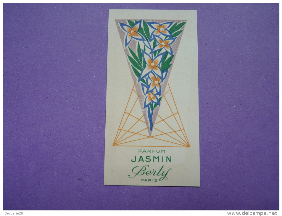 Carte Parfumée - BERTY - JASMIN - - Vintage (until 1960)