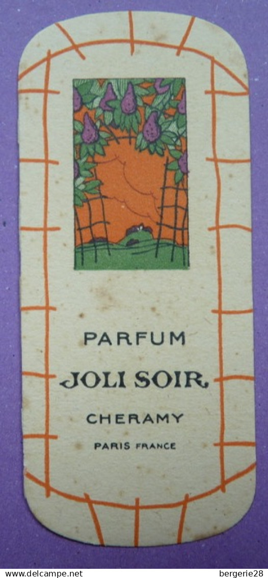 CARTE PARFUMÉE - CHERAMY - JOLI SOIR - Petit Modèle - - Oud (tot 1960)