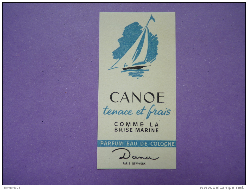 CARTE PARFUMÉE - DANA - CANOE - Tenace Et Frais COMME LA BRISE MARINE - - Antiguas (hasta 1960)