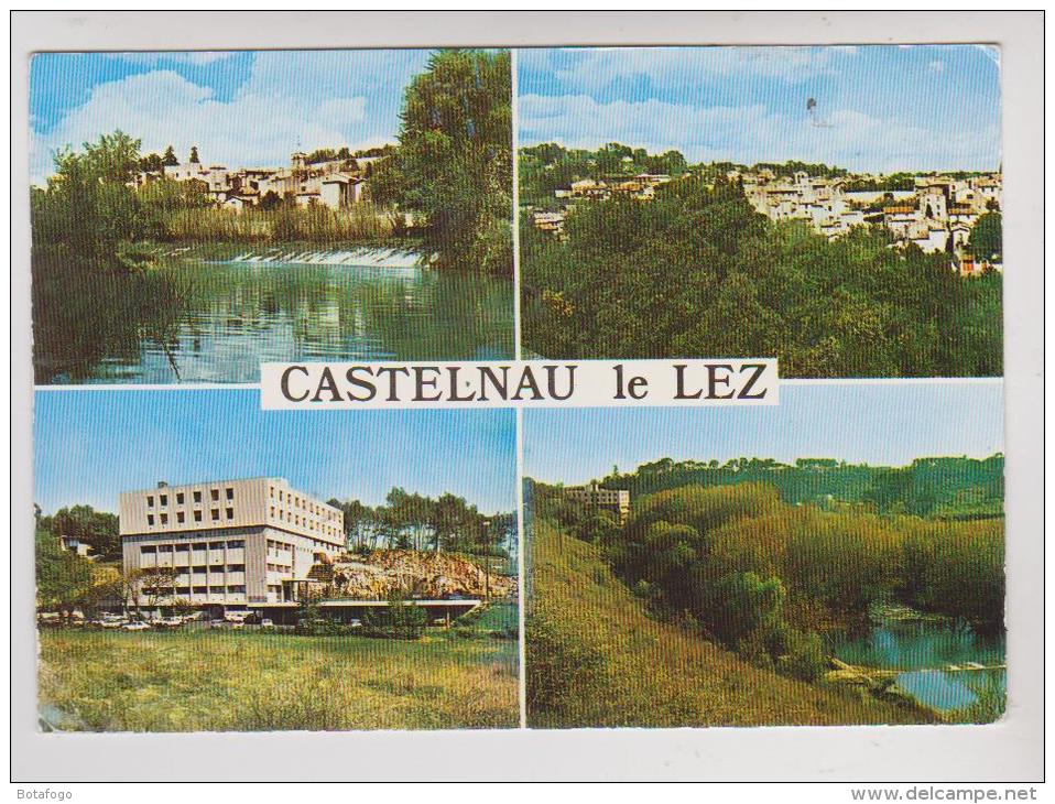 CPM DPT 34 CASTELNAU LE LEZ, MULTIVUES  En 1973!! - Castelnau Le Lez