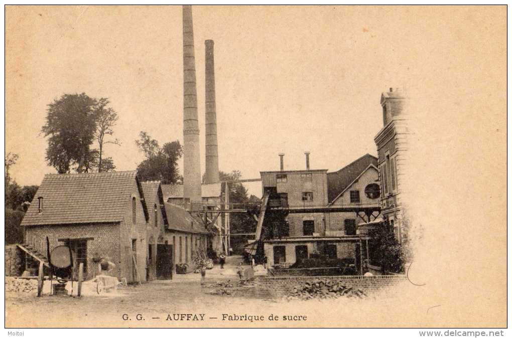 Auffay Superbe Vue Animée Et Rare édition Fabrique De Sucre Parfait état - Auffay