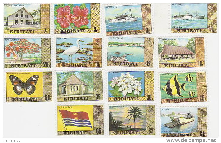 Kiribati-1980-81 Definitive Set 15 MNH - Kiribati (1979-...)