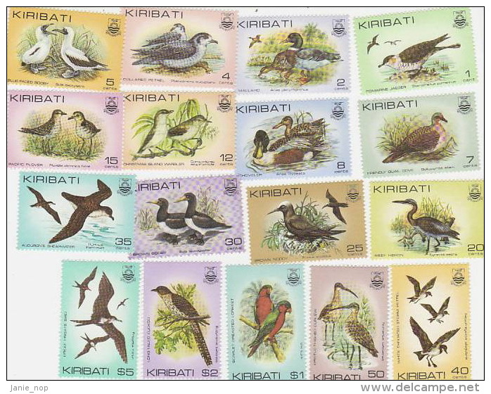 Kiribati-1982-83 Birds Definitives MNH - Kiribati (1979-...)