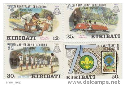 Kiribati-1982 75th Anniversary Of  Scouting Set  MNH - Kiribati (1979-...)